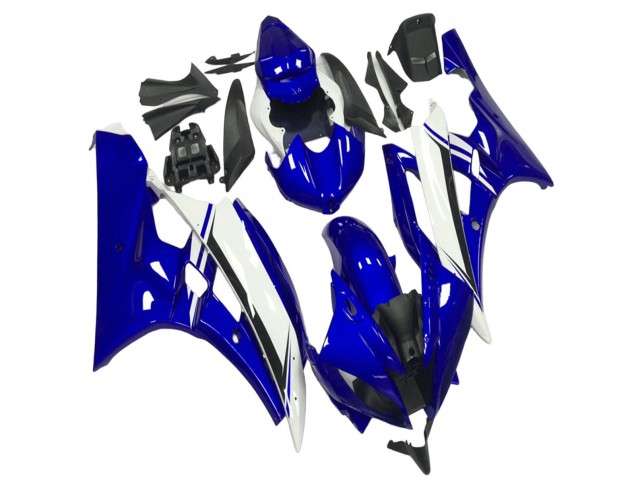 Preisgünstige Yamaha YZF R6 Motorrad Verkleidung 2006-2007 - Blau Weiss Schwarz