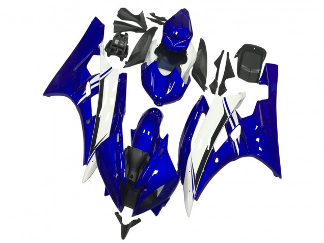 Preisgünstige Yamaha YZF R6 Motorrad Verkleidung 2006-2007 - Blau Weiss Schwarz