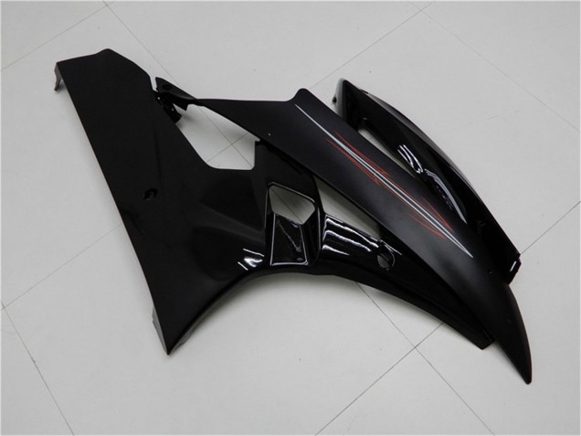 Preisgünstige Yamaha YZF R6 Motorrad Verkleidung Kit 2006-2007 - Glanzendes Schwarz Matt Schwarz