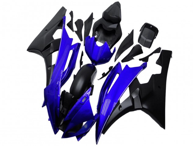 Preisgünstige Yamaha YZF R6 Motorrad Verkleidung 2006-2007 - Blau Matt Schwarz