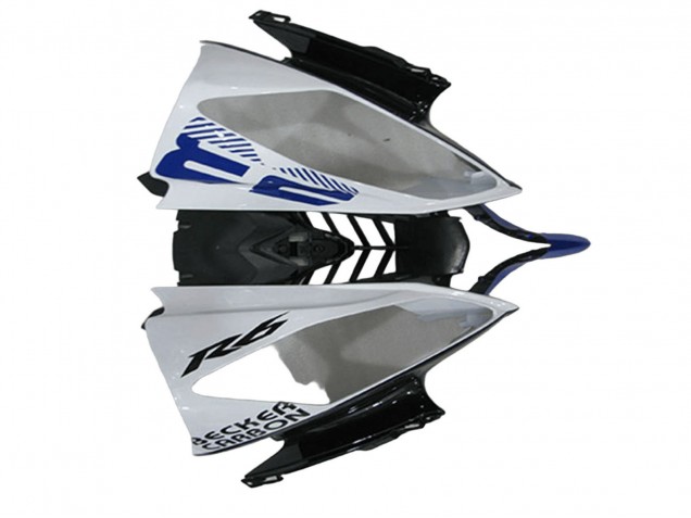 Preisgünstige Yamaha YZF R6 Motorrad Verkleidung 2008-2016 - Weiss Blau Matt Schwarz Yamalube