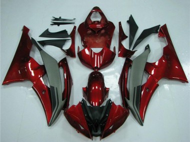 Preisgünstige Yamaha YZF R6 Motorrad Verkleidung 2008-2016 - Rot Grau