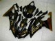 Preisgünstige Yamaha YZF R6 Motorrad Verkleidung 2008-2016 - Glanzendes Schwarz Gold Flamme