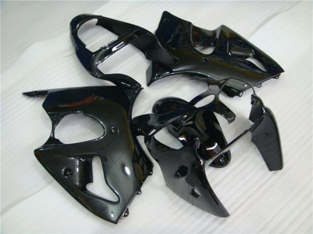 Preisgünstige Kawasaki ZX6R Motorrad Verkleidung 2000-2002 - Glanzendes Schwarz