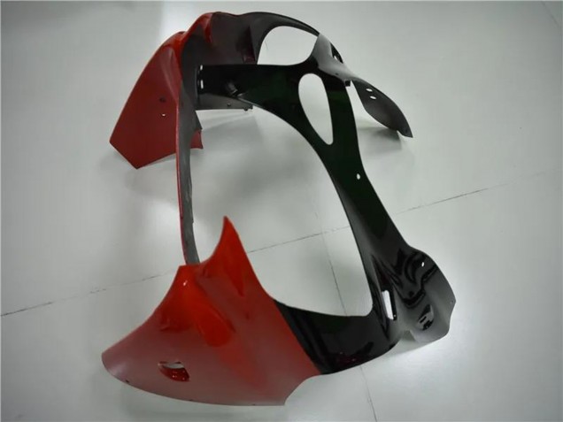 Preisgünstige Kawasaki ZX6R Motorrad Verkleidung 2000-2002 - Weiss Rot Glanzendes Schwarz