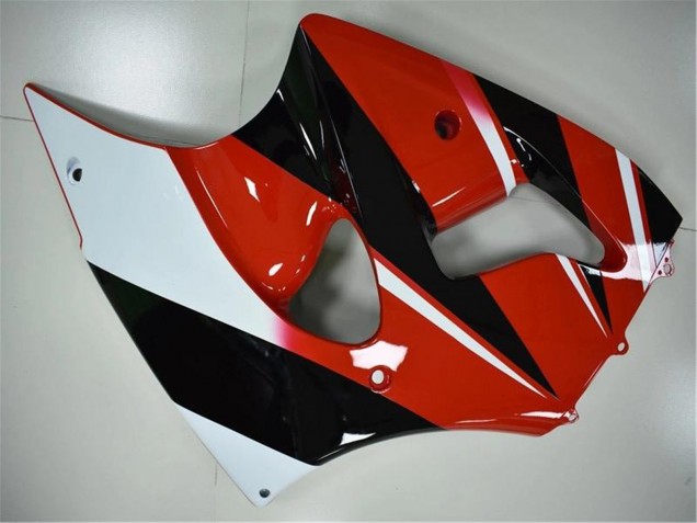 Preisgünstige Kawasaki ZX6R Motorrad Verkleidung 2000-2002 - Weiss Rot Glanzendes Schwarz