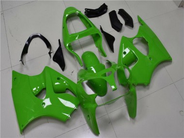 Preisgünstige Kawasaki ZX6R Motorrad Verkleidung 2000-2002 - Grun Schwarz