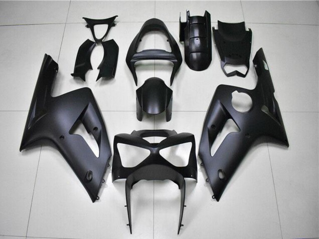 Preisgünstige Kawasaki ZX6R Motorrad Verkleidung 2003-2004 - Matt Schwarz