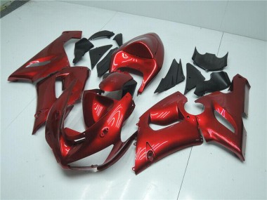 Preisgünstige Kawasaki ZX6R Motorrad Verkleidung 2005-2006 - Bonbon Rot