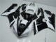 Preisgünstige Kawasaki ZX6R Motorrad Verkleidung 2005-2006 - Weiss Glanzendes Schwarz