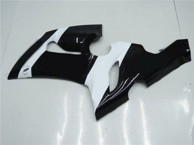 Preisgünstige Kawasaki ZX6R Motorrad Verkleidung 2005-2006 - Weiss Glanzendes Schwarz