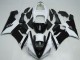 Preisgünstige Kawasaki ZX6R Motorrad Verkleidung 2005-2006 - Weiss Glanzendes Schwarz