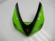 Preisgünstige Kawasaki ZX6R Motorrad Verkleidung 2005-2006 - Grun Glanzendes Schwarz