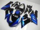 Preisgünstige Kawasaki ZX6R Motorrad Verkleidung Kit 2005-2006 - Blau Glanzendes Schwarz