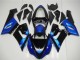 Preisgünstige Kawasaki ZX6R Motorrad Verkleidung Kit 2005-2006 - Blau Glanzendes Schwarz