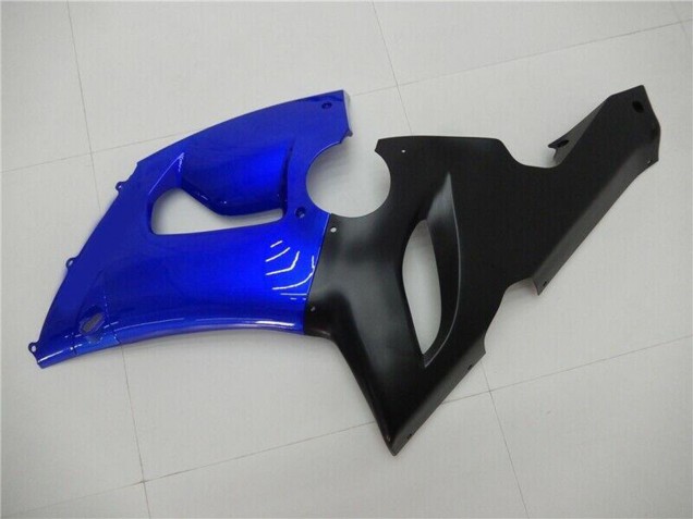 Preisgünstige Kawasaki ZX6R Motorrad Verkleidung 2005-2006 - Blau Matt Schwarz