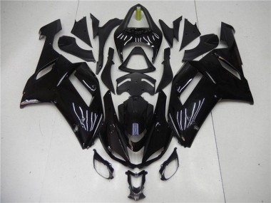 Preisgünstige Kawasaki ZX6R Motorrad Verkleidung 2007-2008 - Glanzendes Schwarz