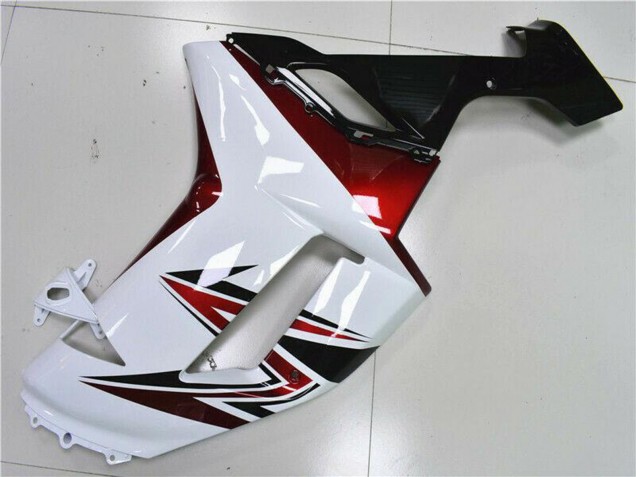 Preisgünstige Kawasaki ZX6R Motorrad Verkleidung 2007-2008 - Weiss Schwarz Rot