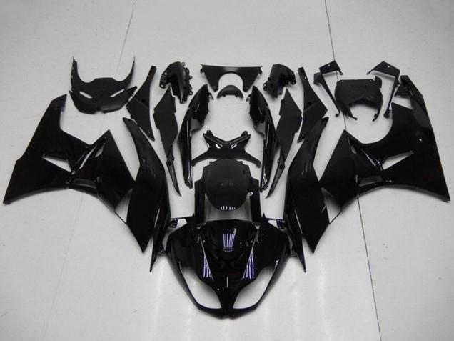 Preisgünstige Kawasaki ZX6R Motorrad Verkleidung 2009-2012 - Glanzendes Schwarz
