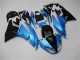 Preisgünstige Kawasaki ZX6R Motorrad Verkleidung 2009-2012 - Hellblau Glanzendes Schwarz