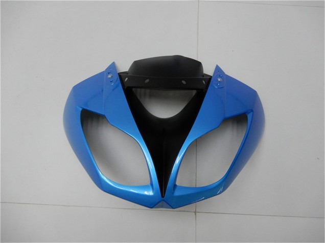 Preisgünstige Kawasaki ZX6R Motorrad Verkleidung 2009-2012 - Hellblau Glanzendes Schwarz