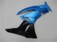 Preisgünstige Kawasaki ZX6R Motorrad Verkleidung 2009-2012 - Hellblau Glanzendes Schwarz
