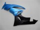 Preisgünstige Kawasaki ZX6R Motorrad Verkleidung 2009-2012 - Hellblau Glanzendes Schwarz