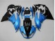 Preisgünstige Kawasaki ZX6R Motorrad Verkleidung 2009-2012 - Hellblau Glanzendes Schwarz