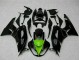 Preisgünstige Kawasaki ZX6R Motorrad Verkleidung 2009-2012 - Glanzendes Schwarz Grun