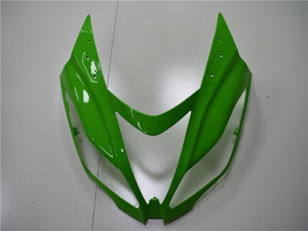 Preisgünstige Kawasaki ZX6R Motorrad Verkleidung 2013-2018 - Grun Glanzendes Schwarz