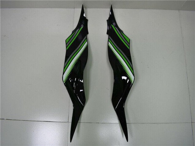 Preisgünstige Kawasaki ZX6R Motorrad Verkleidung 2013-2018 - Grun Glanzendes Schwarz