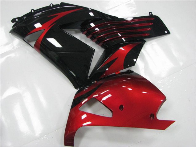 Preisgünstige Kawasaki ZX14R ZZR1400 Motorrad Verkleidung 2006-2011 - Rot Schwarz