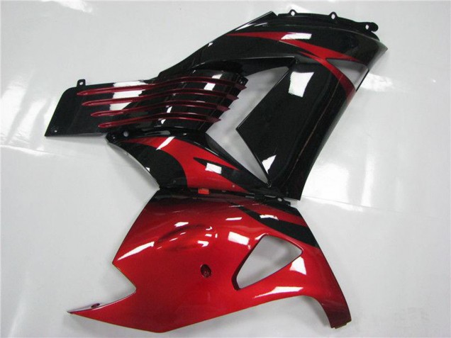 Preisgünstige Kawasaki ZX14R ZZR1400 Motorrad Verkleidung 2006-2011 - Rot Schwarz
