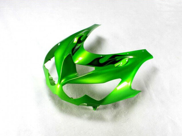 Preisgünstige Kawasaki ZX14R ZZR1400 Motorrad Verkleidung 2012-2024 - Grun Glanzendes Schwarz