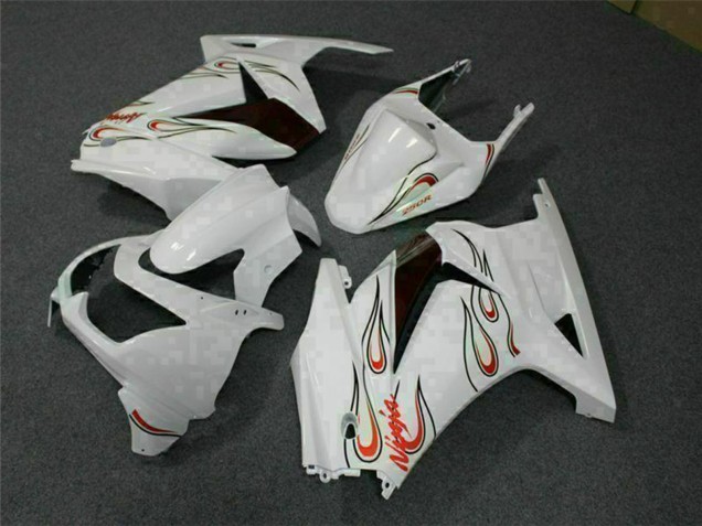 Preisgünstige Kawasaki EX250 Motorrad Verkleidung 2008-2012 - Weiss Rot