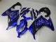 Preisgünstige Kawasaki Ninja 300 EX300R Motorrad Verkleidung 2013-2024 - Blau Schwarz Weiss Flamme