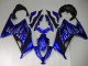 Preisgünstige Kawasaki Ninja 300 EX300R Motorrad Verkleidung 2013-2024 - Blau Schwarz Weiss Flamme