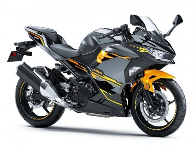 Preisgünstige Kawasaki EX400 Motorrad Verkleidung 2018-2024 - Schwarz Grau Orange