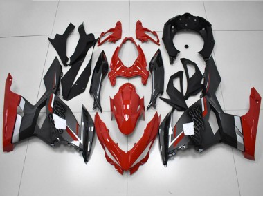 Preisgünstige Kawasaki EX400 Motorrad Verkleidung 2018-2024 - Rot Grau Schwarz