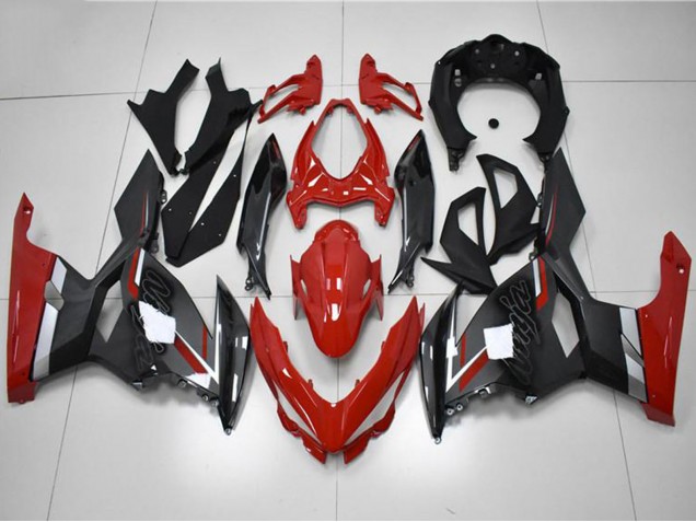 Preisgünstige Kawasaki EX400 Motorrad Verkleidung 2018-2024 - Rot Grau Schwarz
