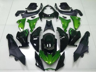 Preisgünstige Kawasaki Z800 Motorrad Verkleidung 2013-2018 - Grun Glanzendes Schwarz