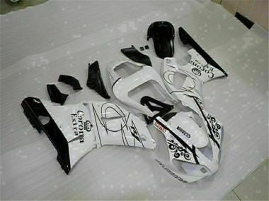 Preisgünstige Yamaha YZF R1 Motorrad Verkleidung 2000-2001 - Weiss Schwarz Corona Extra