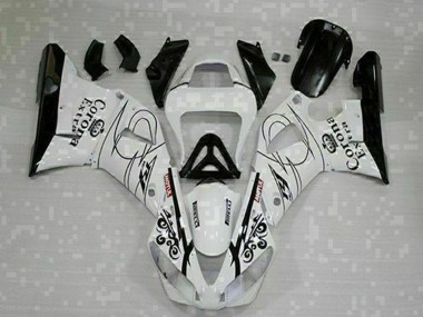 Preisgünstige Yamaha YZF R1 Motorrad Verkleidung 2000-2001 - Weiss Schwarz Corona Extra