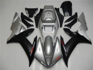 Preisgünstige Yamaha YZF R1 Motorrad Verkleidung 2002-2003 - Silber Matt Schwarz