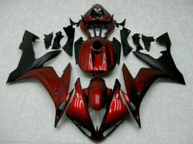Preisgünstige Yamaha YZF R1 Motorrad Verkleidung 2004-2006 - Kastanienbraun Rot Matt Schwarz