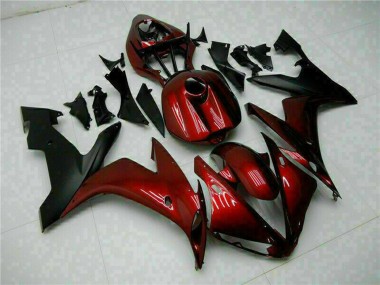 Preisgünstige Yamaha YZF R1 Motorrad Verkleidung 2004-2006 - Kastanienbraun Rot Matt Schwarz