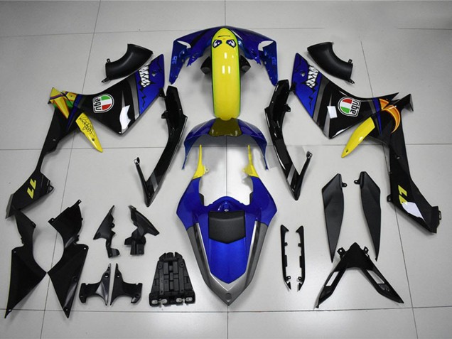 Preisgünstige Yamaha YZF R1 Motorrad Verkleidung 2007-2008 - Blau Gelb Schwarz Hai