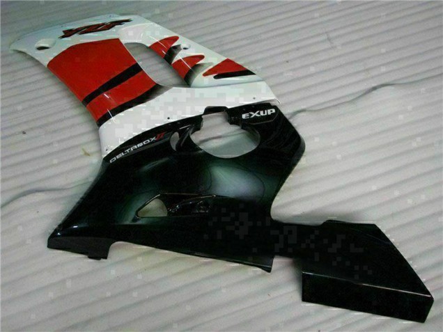 Preisgünstige Yamaha YZF R6 Motorrad Verkleidung 1998-2002 - Weiss Rot Glanzendes Schwarz