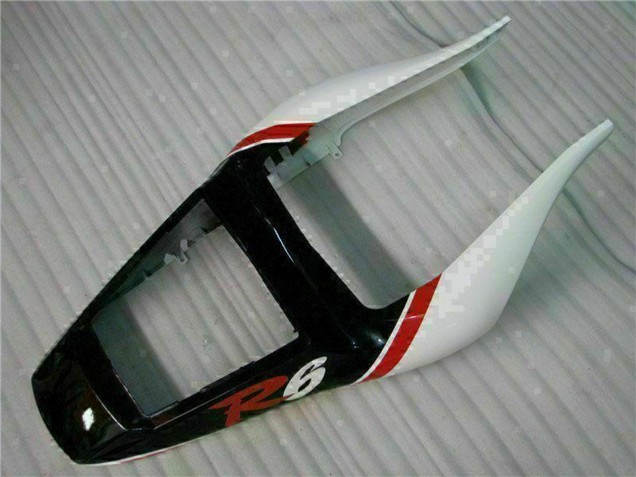 Preisgünstige Yamaha YZF R6 Motorrad Verkleidung 1998-2002 - Weiss Rot Glanzendes Schwarz