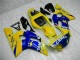 Preisgünstige Yamaha YZF R6 Motorrad Verkleidung 1998-2002 - Gelb Blau Weiss Kamel Motul